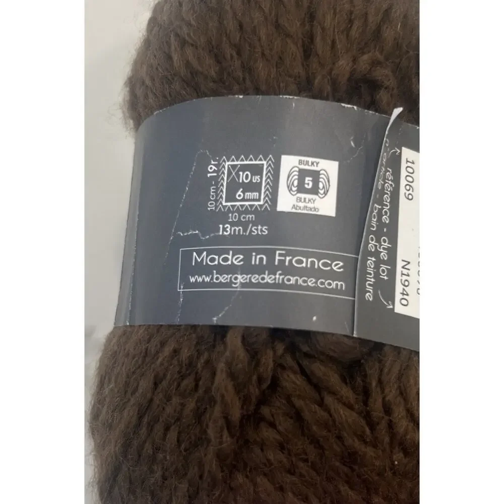 Yarn‎ Cacao Color 6mm Chunky Bergere France Alaska De France Discontinued NOS